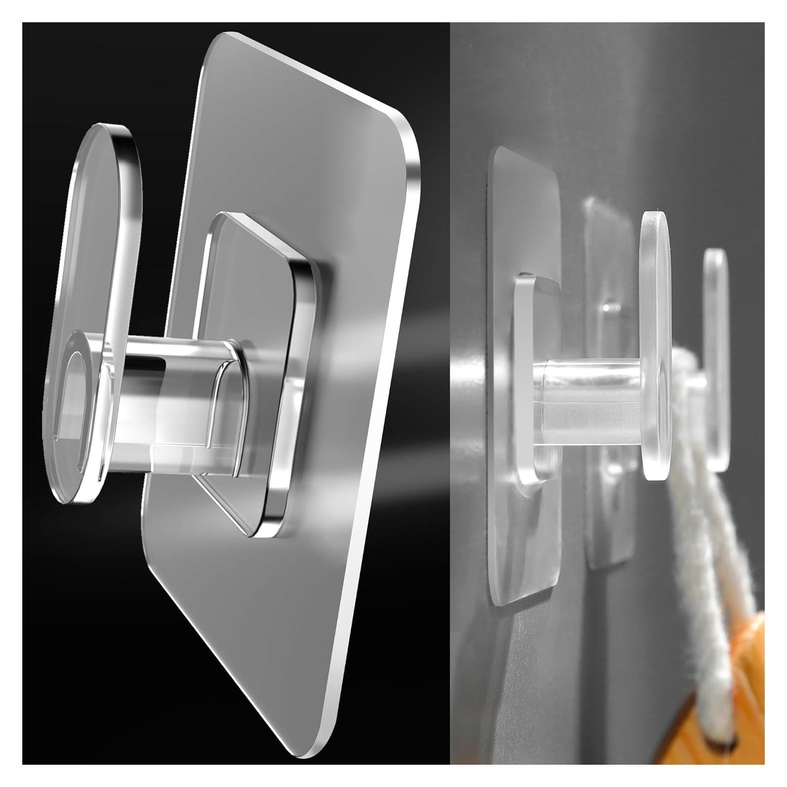 Ganchos Adhesivos Transparentes DELITON - Paquete de 10, 10 kg