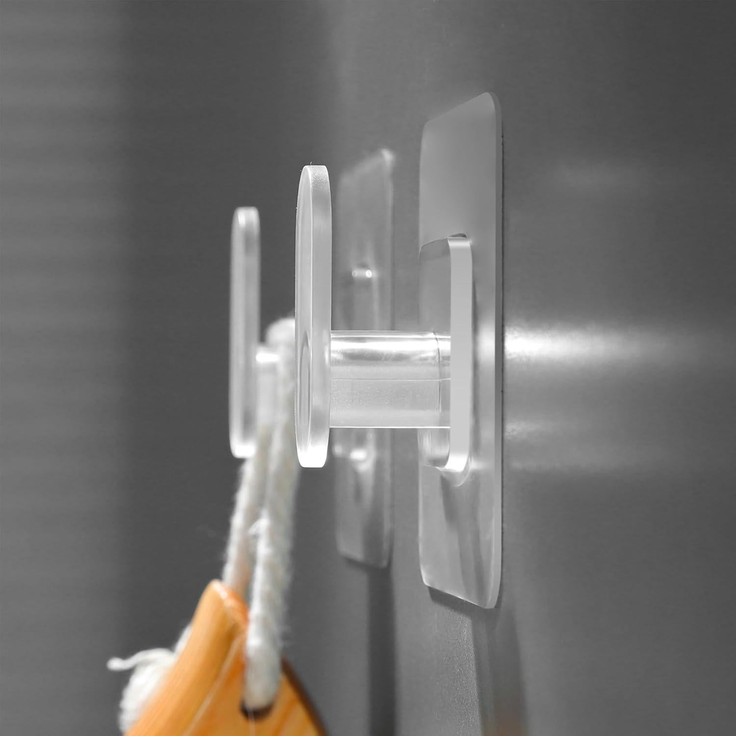 Ganchos Adhesivos Transparentes DELITON - Paquete de 10, 10 kg