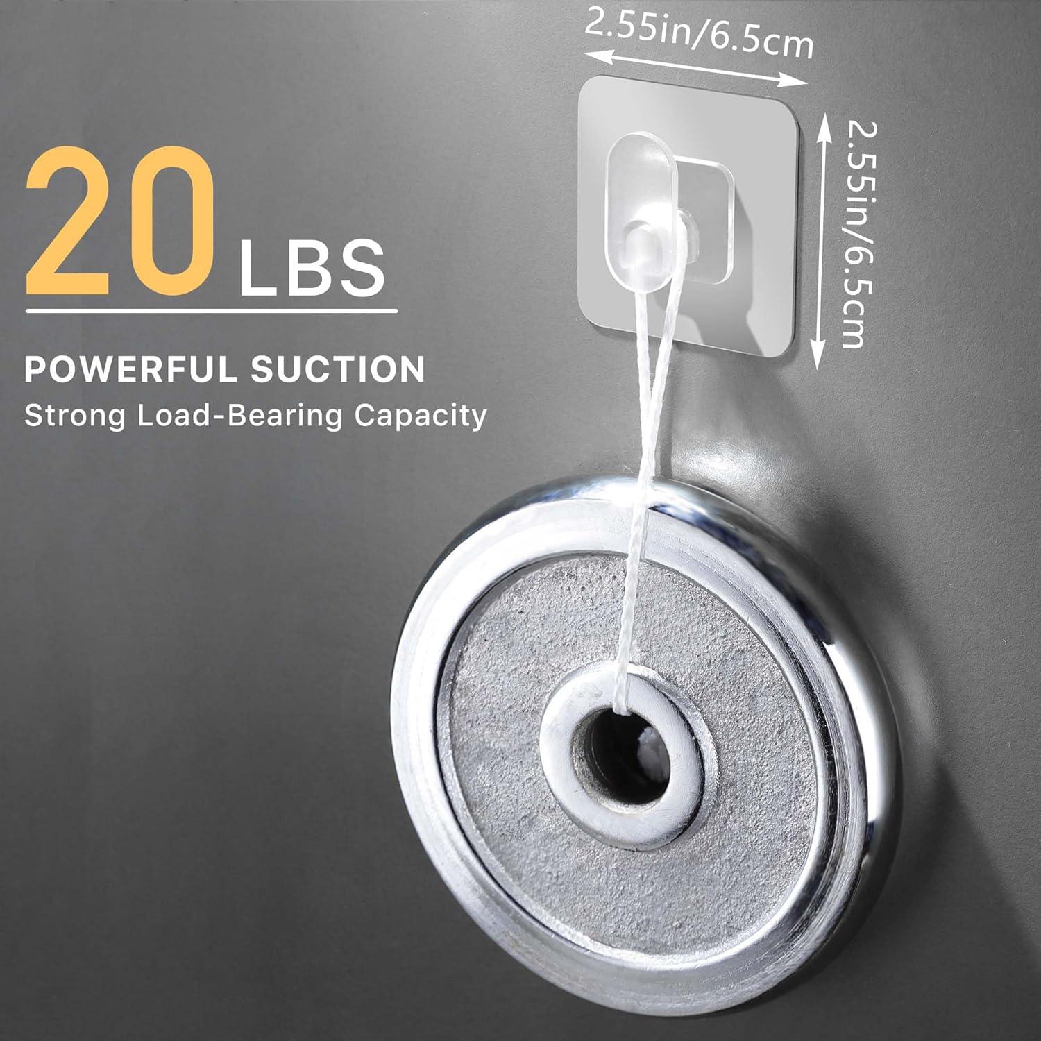 Ganchos Adhesivos Transparentes DELITON - Paquete de 10, 10 kg