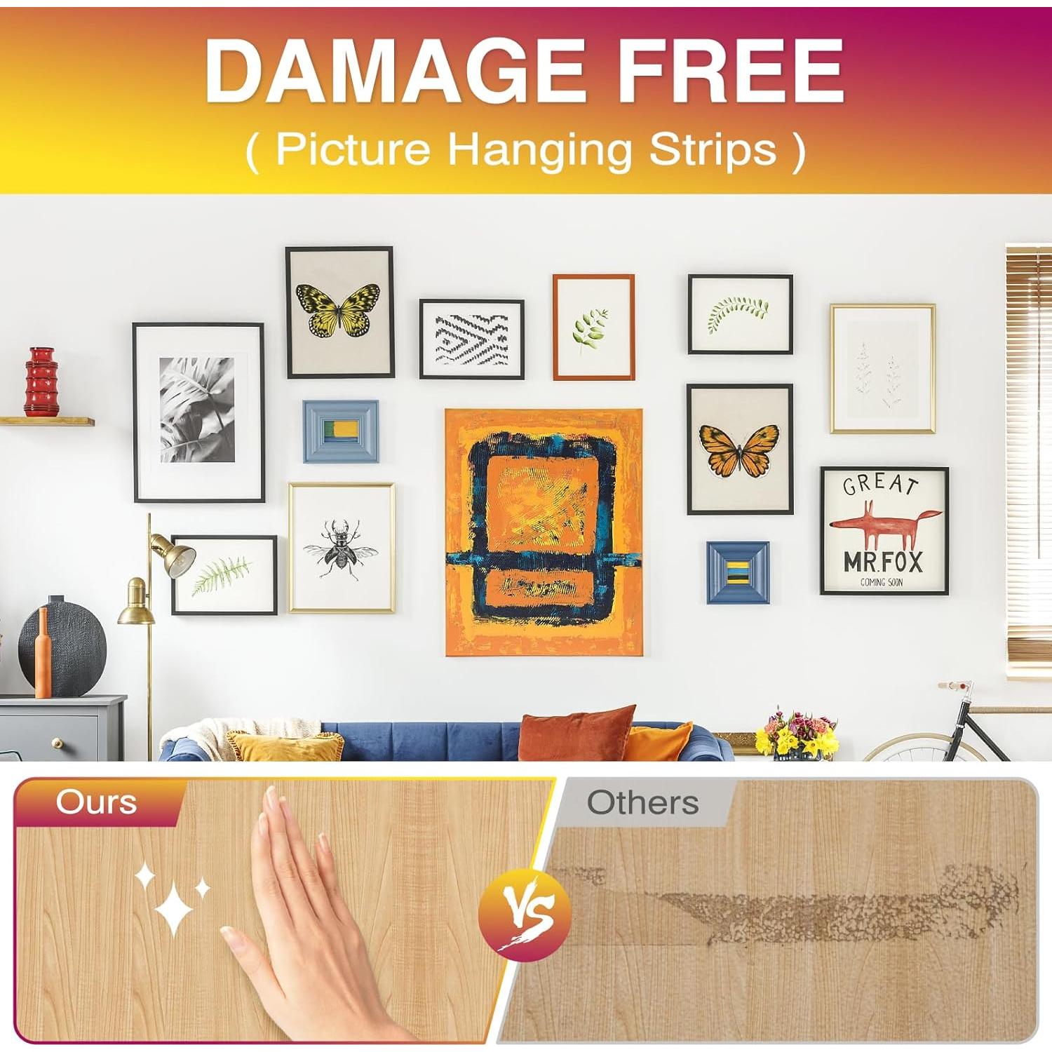 Tiras Adhesivas para Colgar Cuadros Summerbrite XL 40 Tiras