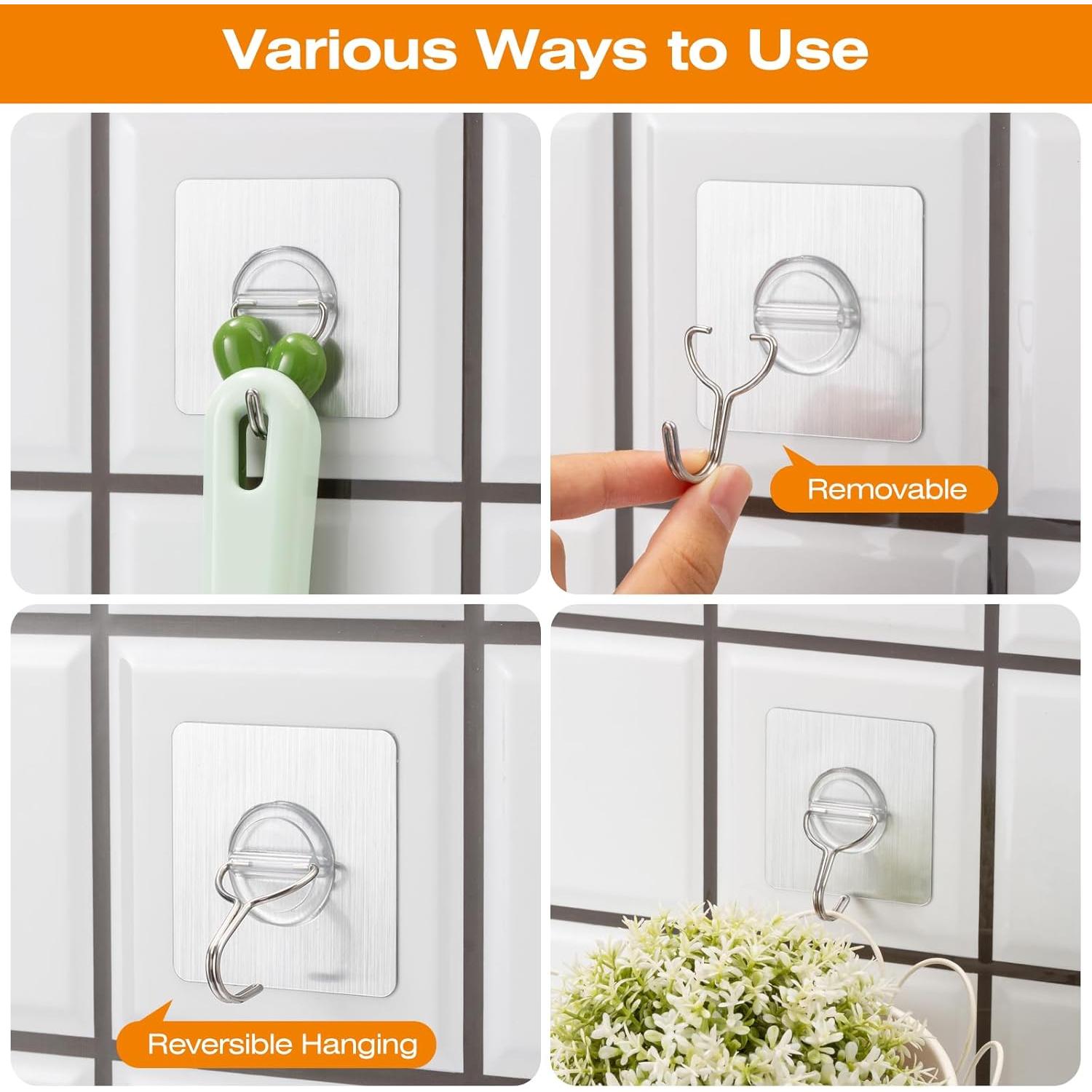 Ganchos Adhesivos YSJNUS 20 Unidades Carga Pesada 15kg