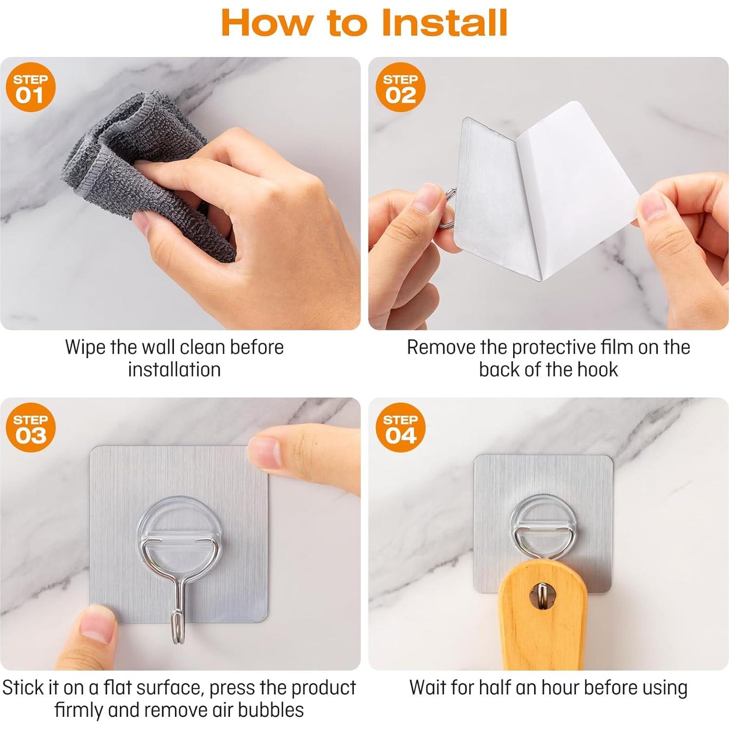 Ganchos Adhesivos YSJNUS 20 Unidades Carga Pesada 15kg