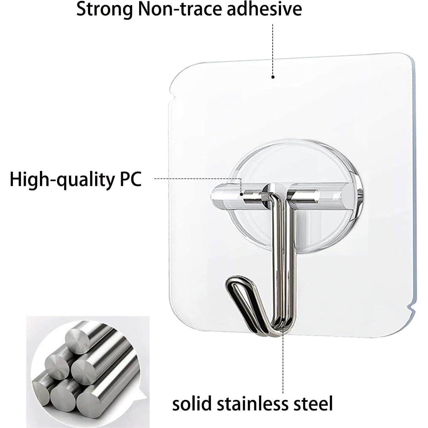 Ganchos Adhesivos COLOGO 40 Piezas Alta Resistencia 10kg