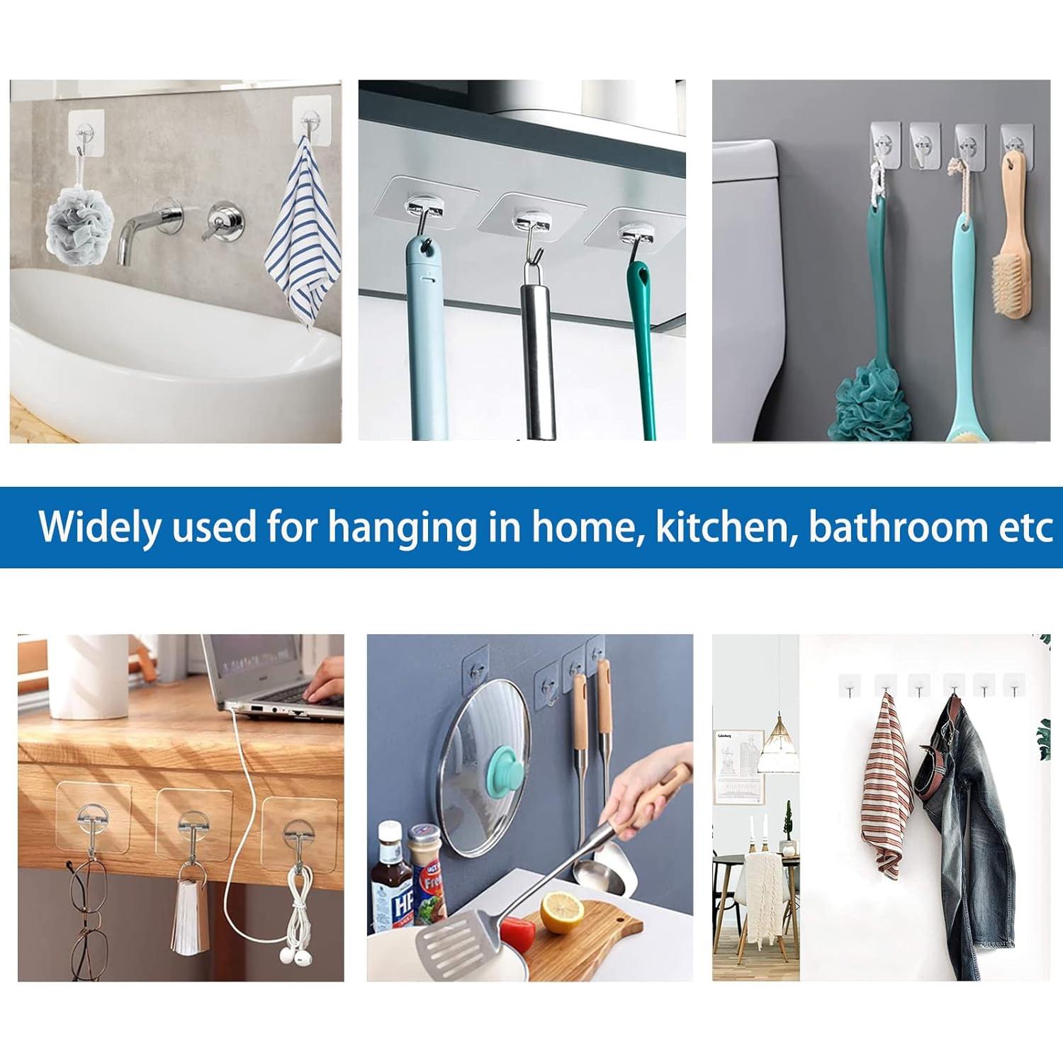 Ganchos Adhesivos COLOGO 40 Piezas Alta Resistencia 10kg