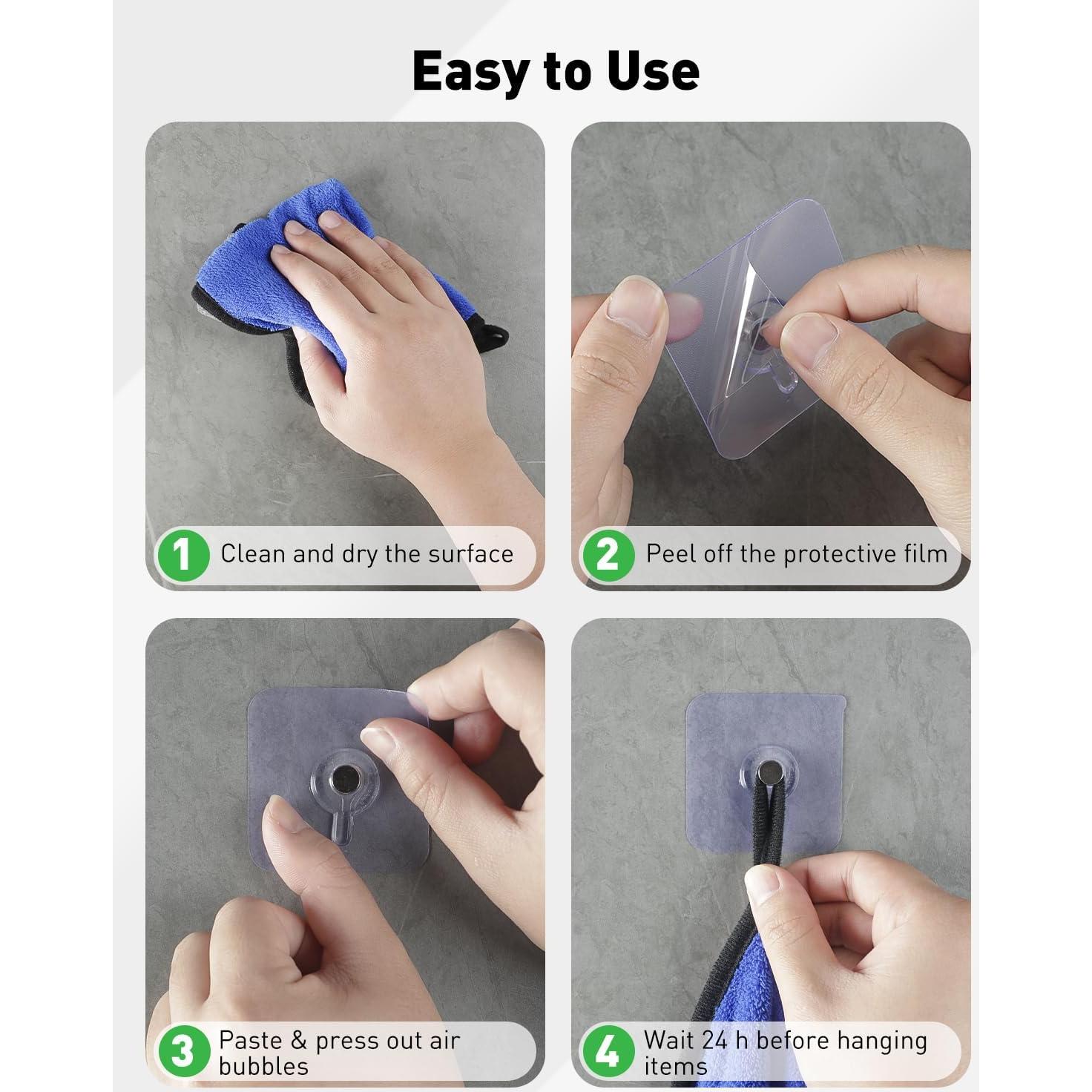 Ganchos Adhesivos Uniclife 20 Pcs 15 kg Alta Resistencia