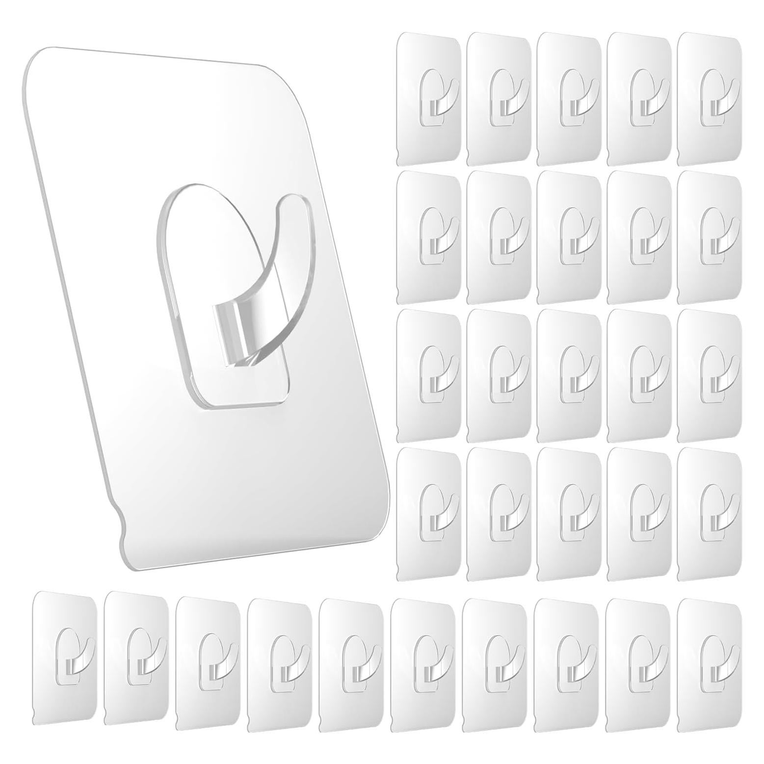 Ganchos Adhesivos Transparentes Ninth Five - Paquete de 30 Piezas