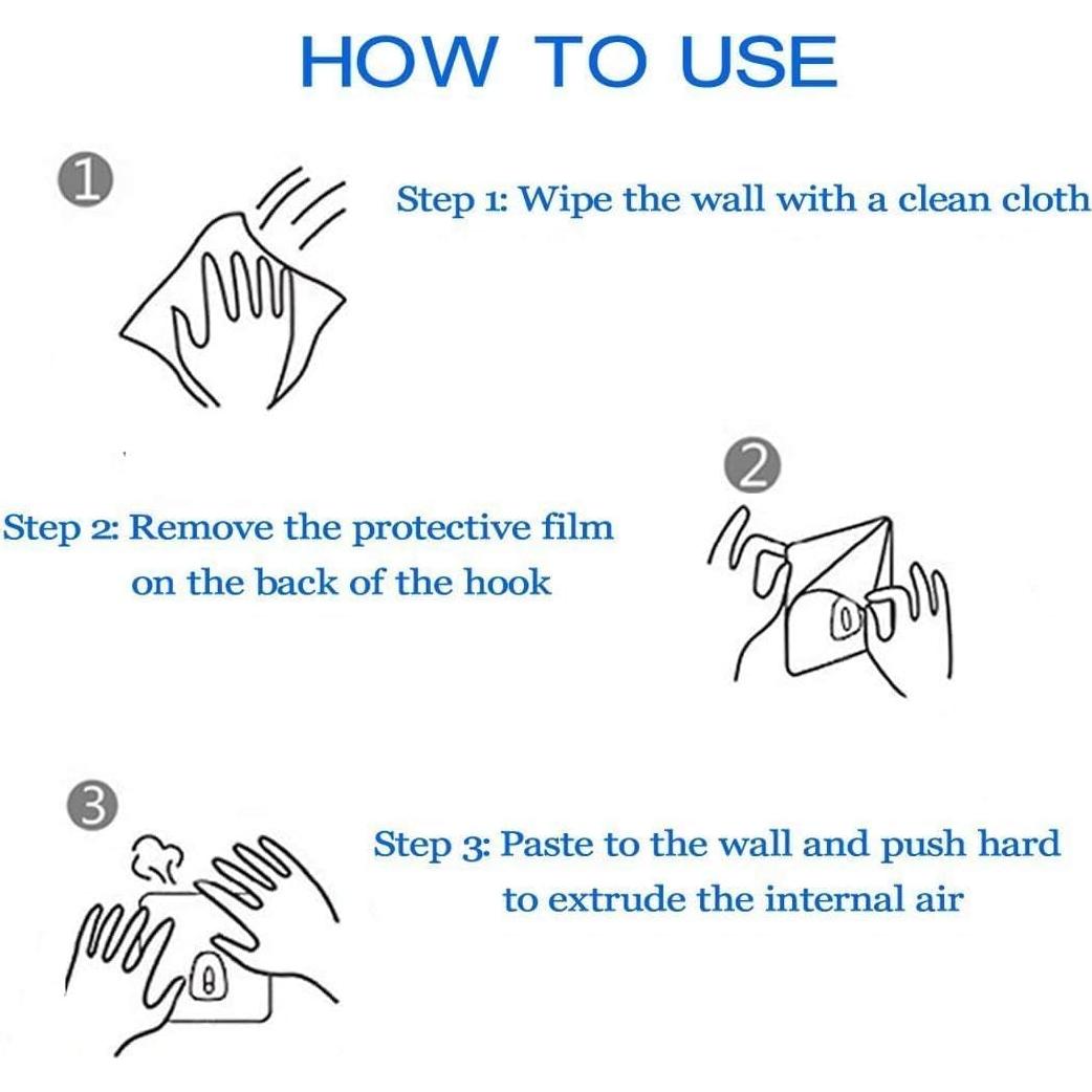 Ganchos Adhesivos Transparentes Ninth Five - Paquete de 30 Piezas