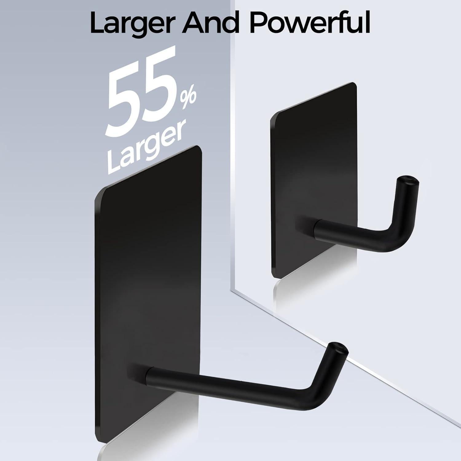 Ganchos Adhesivos de Acero Inoxidable TONHTCAT 4Pack Negro