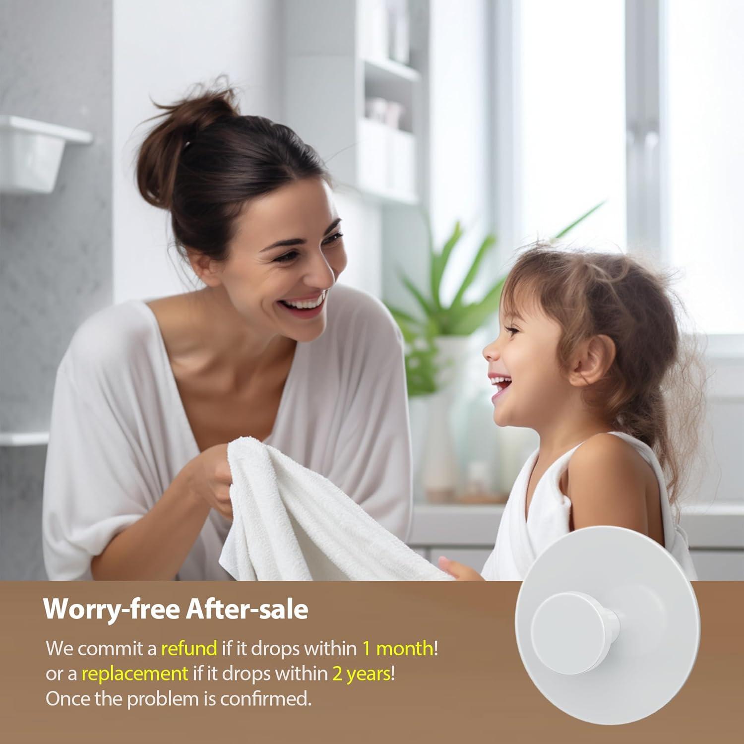 Gancho Adhesivo para Pared Bussdis 4 Piezas Acero Inoxidable Blanco