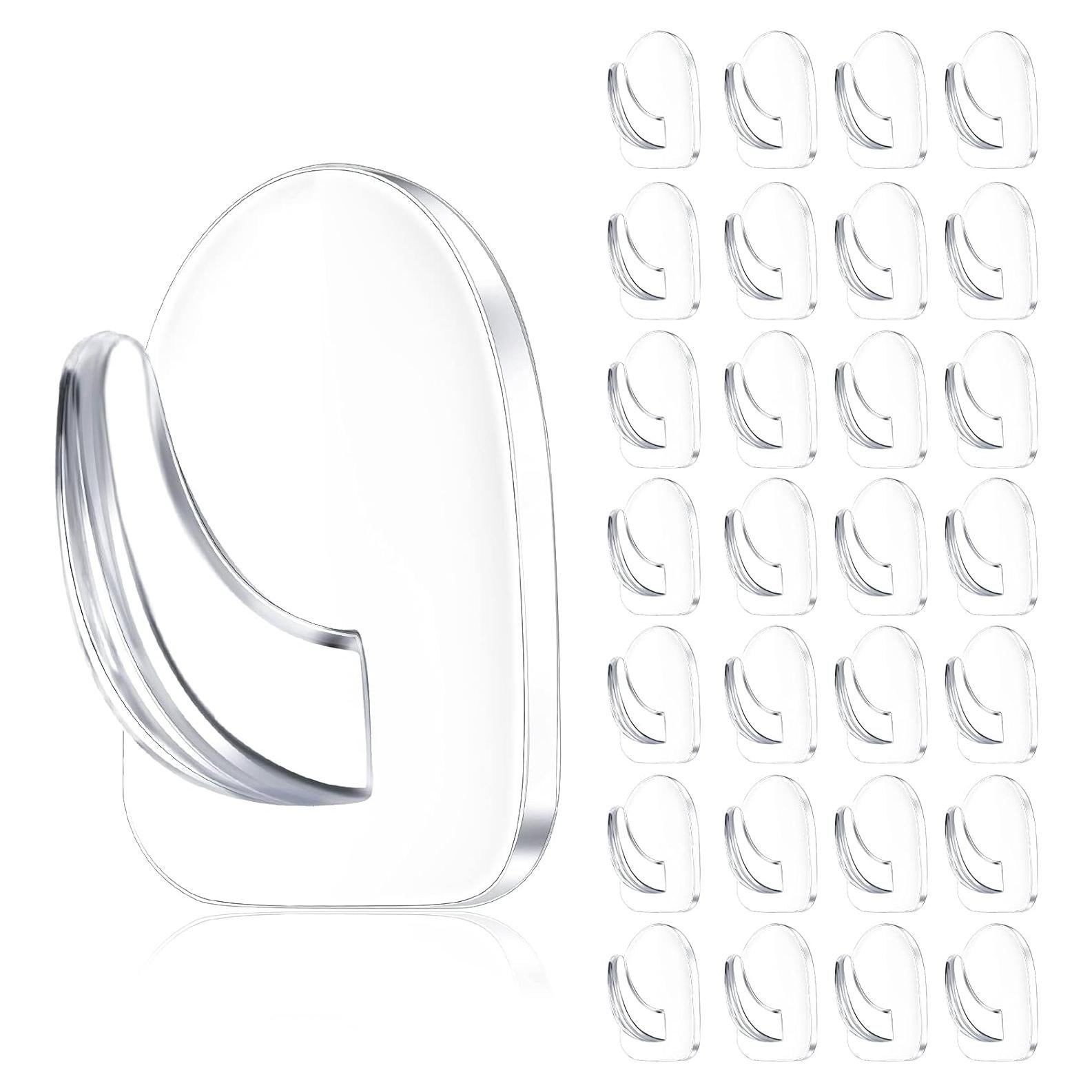 Jetec 60 Ganchos Adhesivos Transparentes Reutilizables 1kg