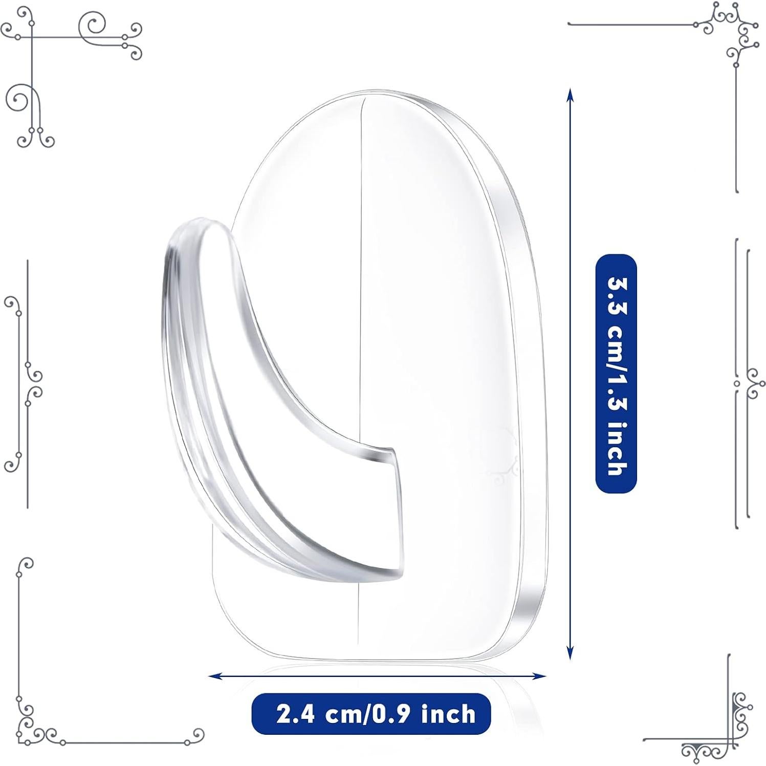 Jetec 60 Ganchos Adhesivos Transparentes Reutilizables 1kg