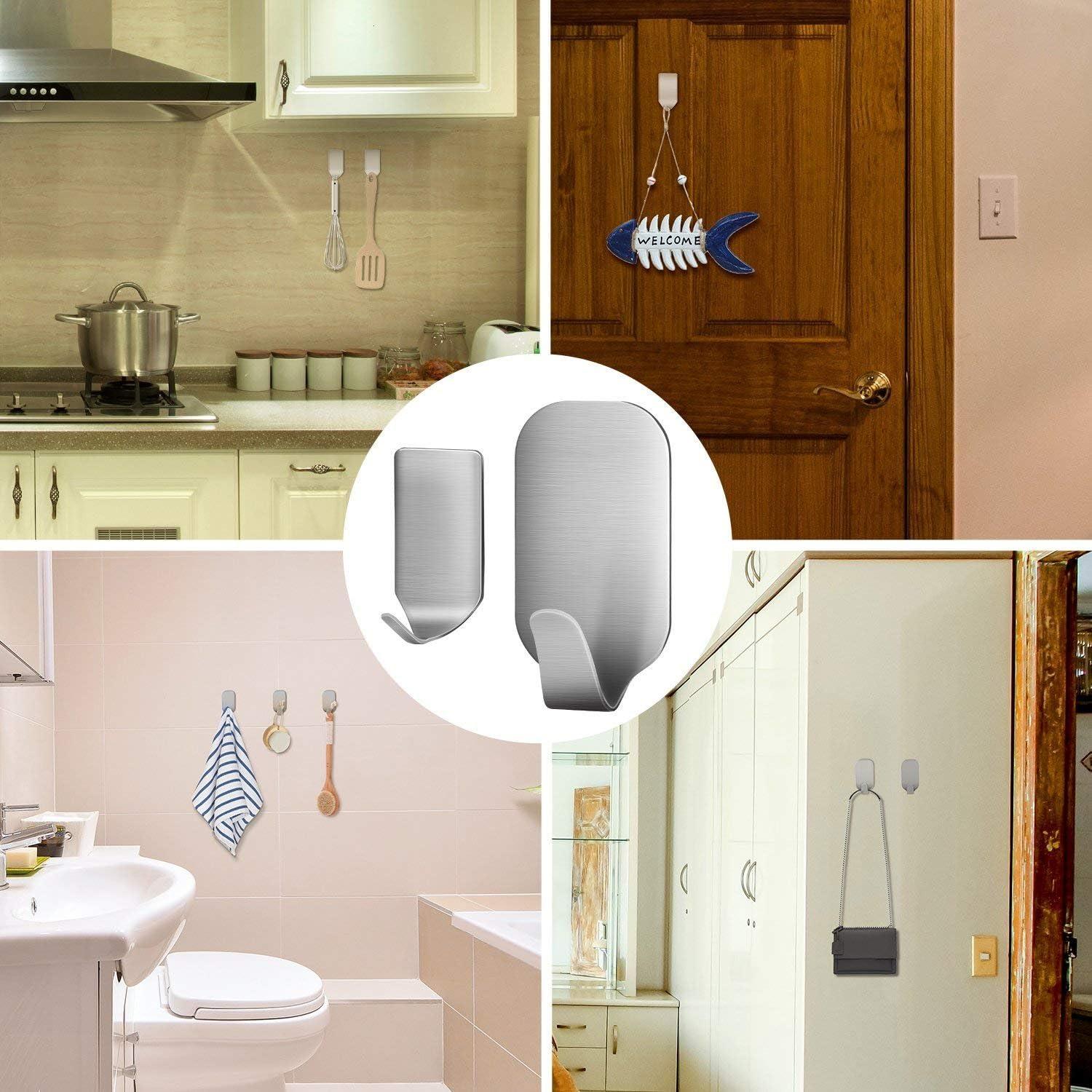 Ganchos Adhesivos Newraturner 32p Acero Inoxidable Alta Resistencia