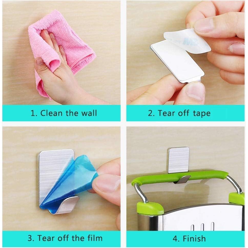 Ganchos Adhesivos Newraturner 32p Acero Inoxidable Alta Resistencia