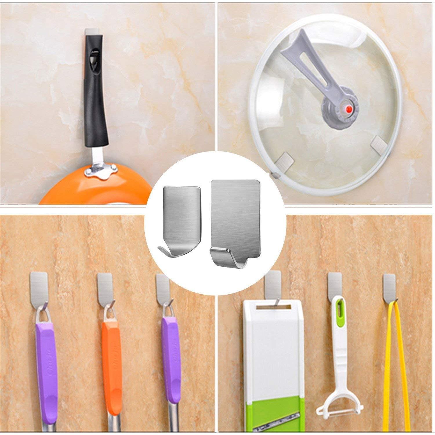 Ganchos Adhesivos Newraturner 32p Acero Inoxidable Alta Resistencia