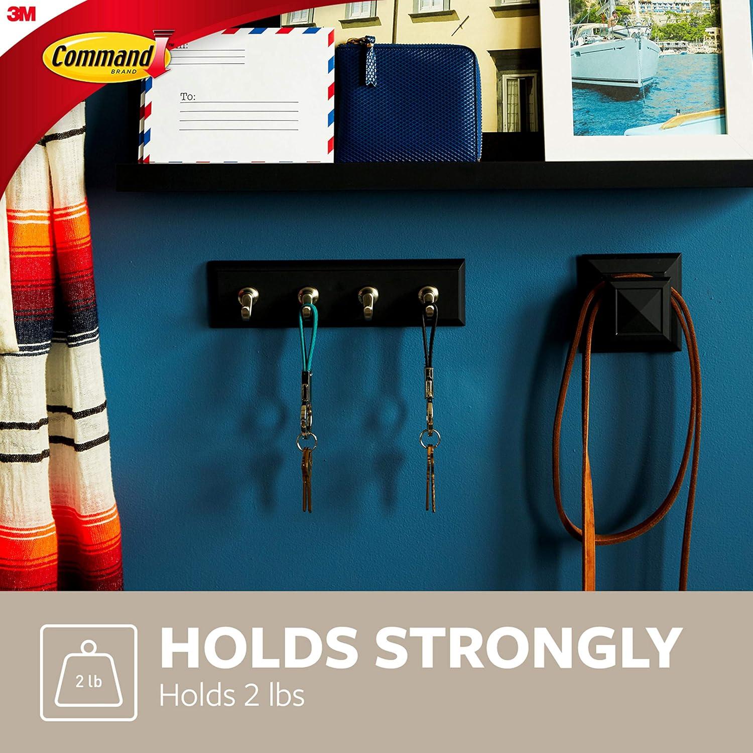 Riel de Llaves 3M Pizarra 20.32 cm con 4 Ganchos Removibles