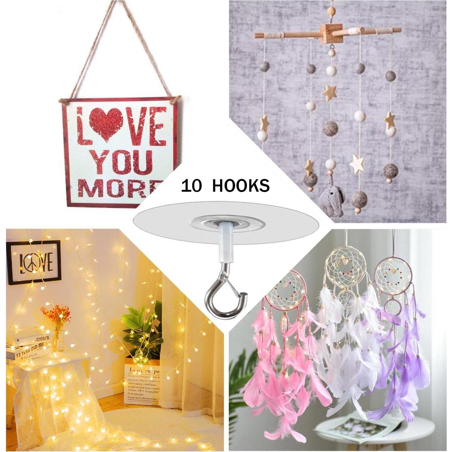 Ganchos Adhesivos de Techo Crhexpva Redondos - 10 Unidades