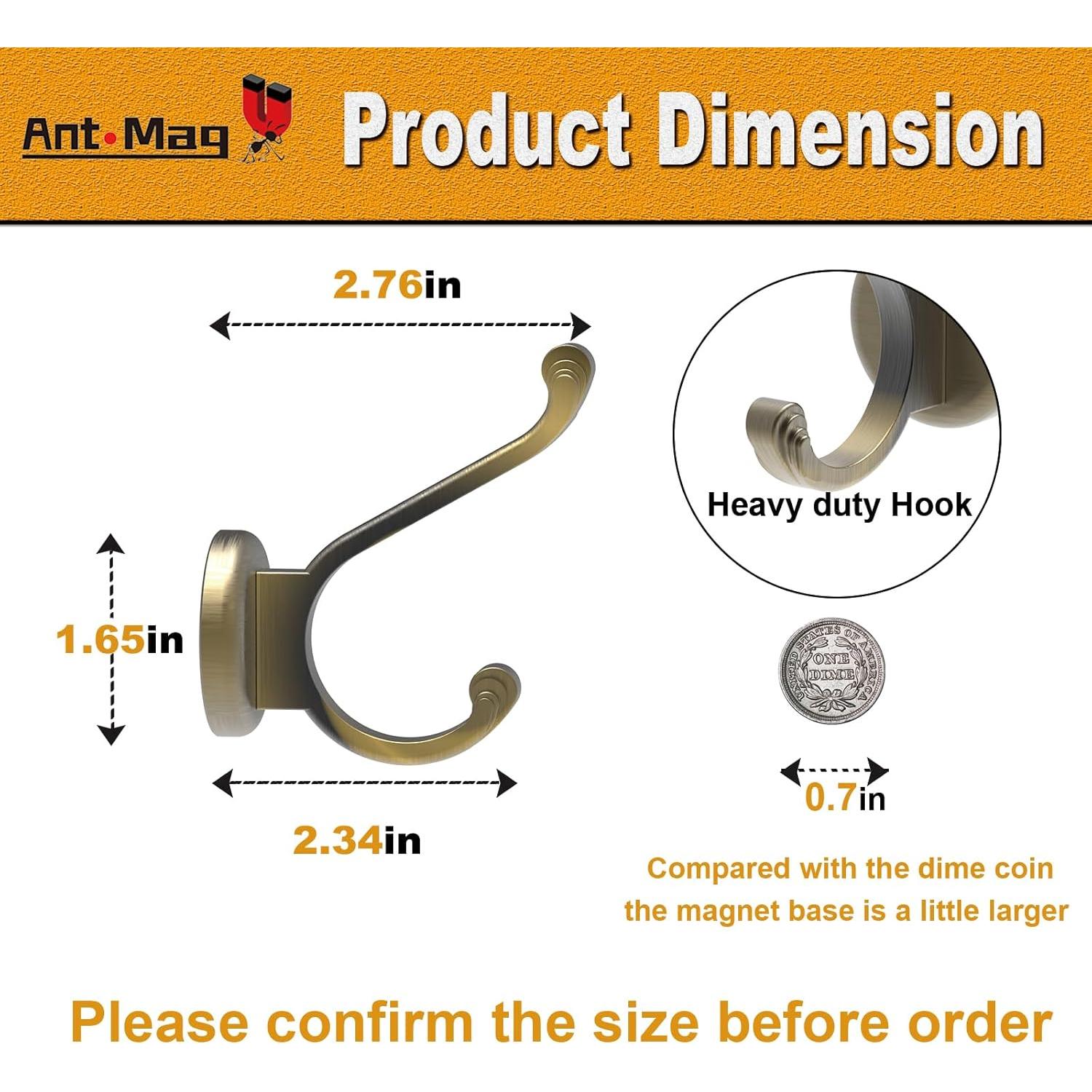 Ganchos Magnéticos Ant Mag 64kg Neodimio 4 Paquete Bronce