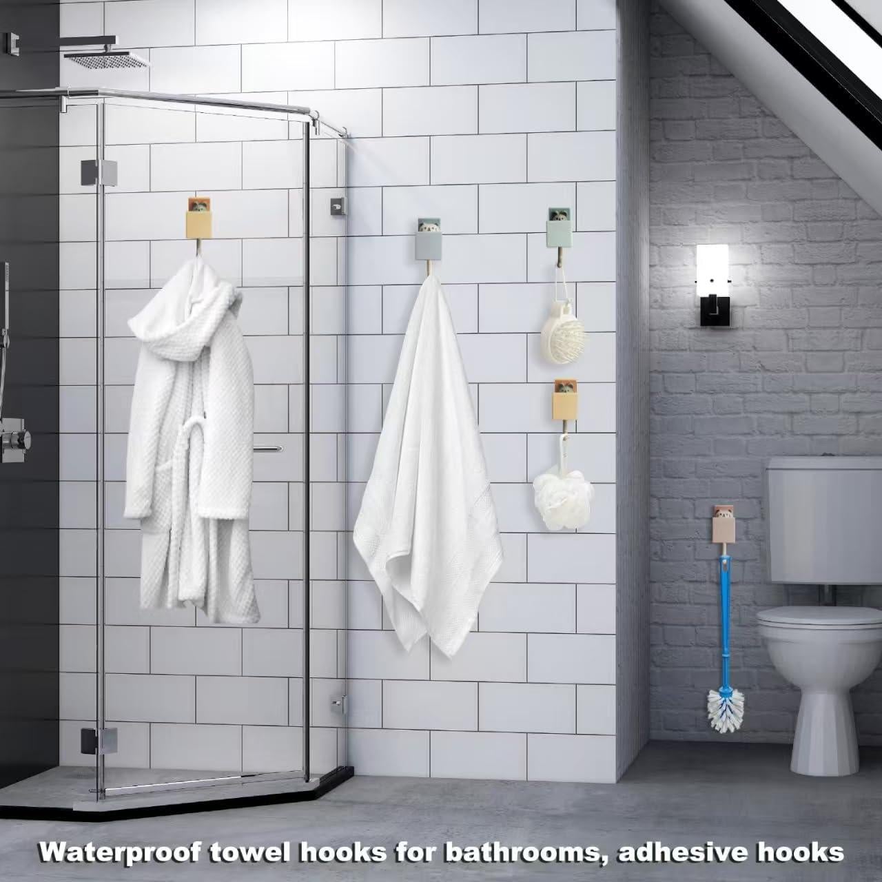 Ganchos Adhesivos Creativos FUZSKWID para Pared - Gato 4 PCS