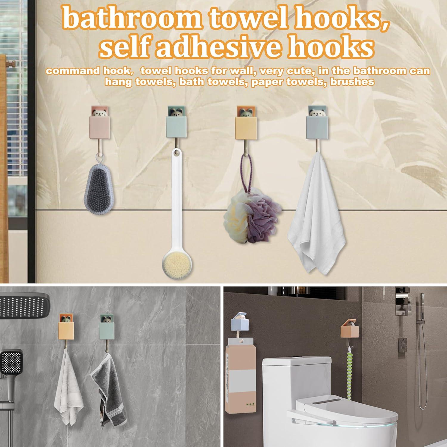 Ganchos Adhesivos Creativos FUZSKWID para Pared - Gato 4 PCS