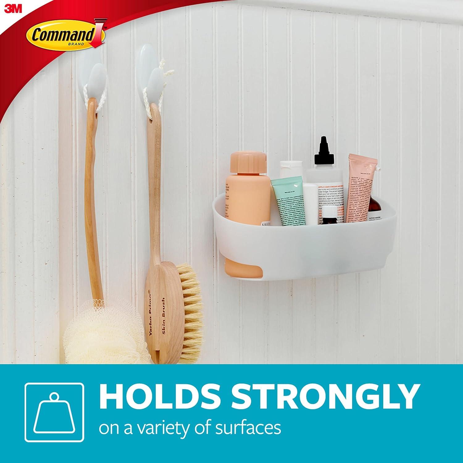 Juego organizador de baño Command 5 piezas - Caddy, jabonera, soporte cepillos