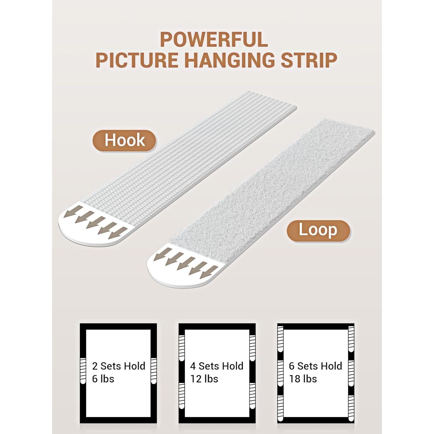 Tiras Adhesivas para Colgar Imágenes MERDTTES 40 Paquetes