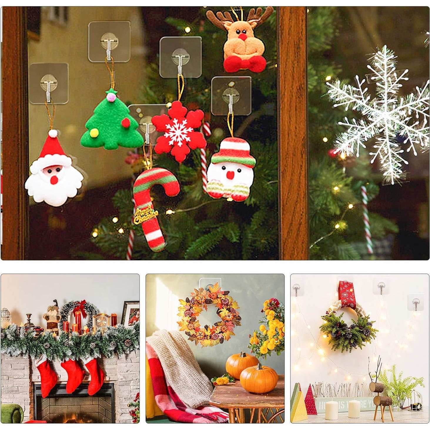 Ganchos Adhesivos ZNBEN Transparentes 5.9kg 10 Paquetes