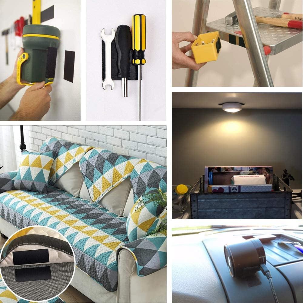 Cinta de Gancho y Bucle Jewoster 8x5x15cm Adhesiva Negra