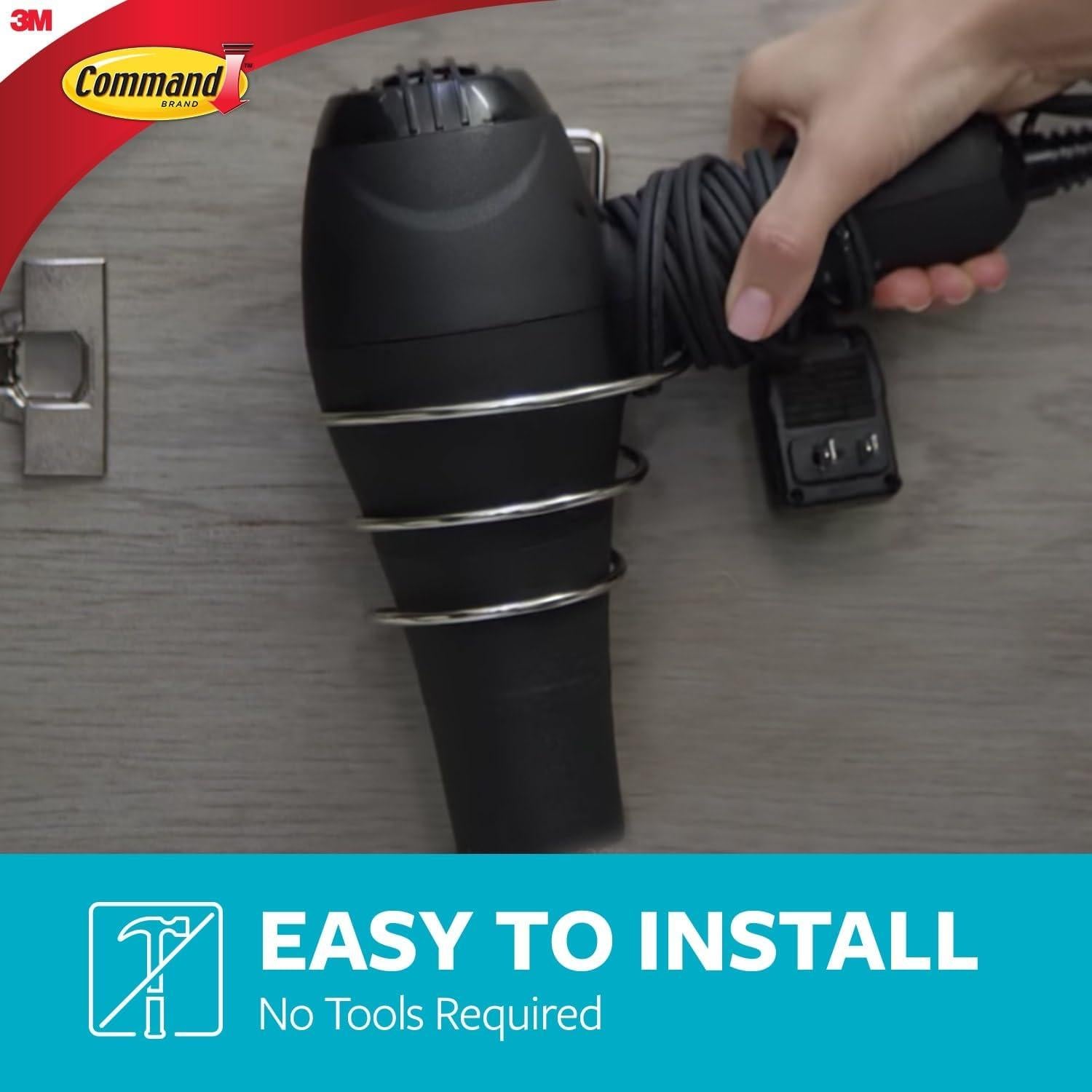 Soporte para Secador de Pelo Command con Tiras Resistentes