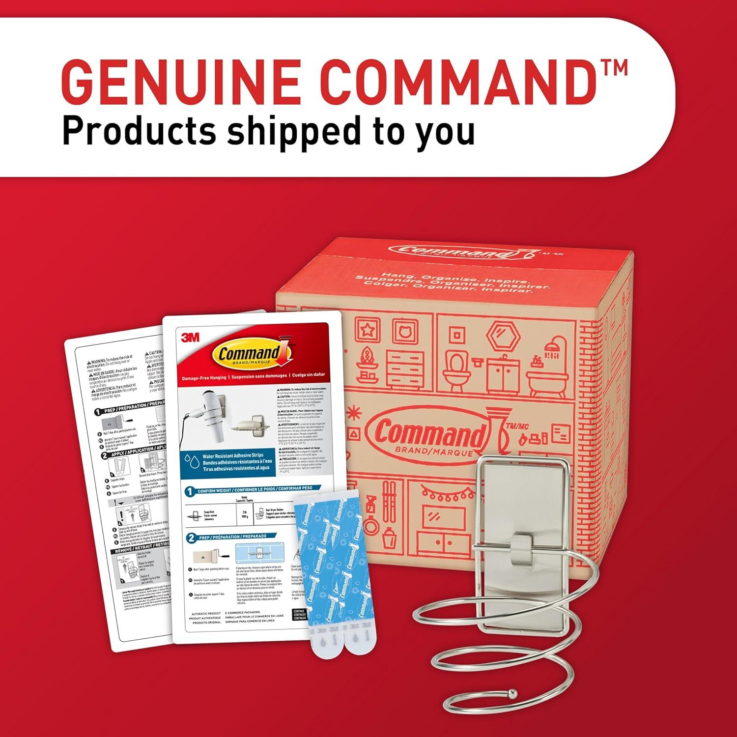 Soporte para Secador de Pelo Command con Tiras Resistentes