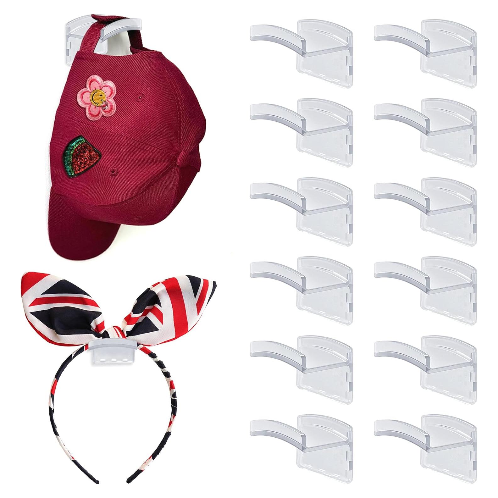 Ganchos para Sombreros Diamerd 14 Piezas Adhesivos Transparente