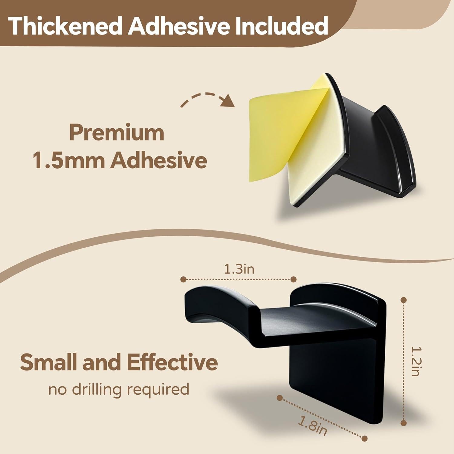 Ganchos para Sombreros Diamerd 14 Piezas Adhesivos Transparente