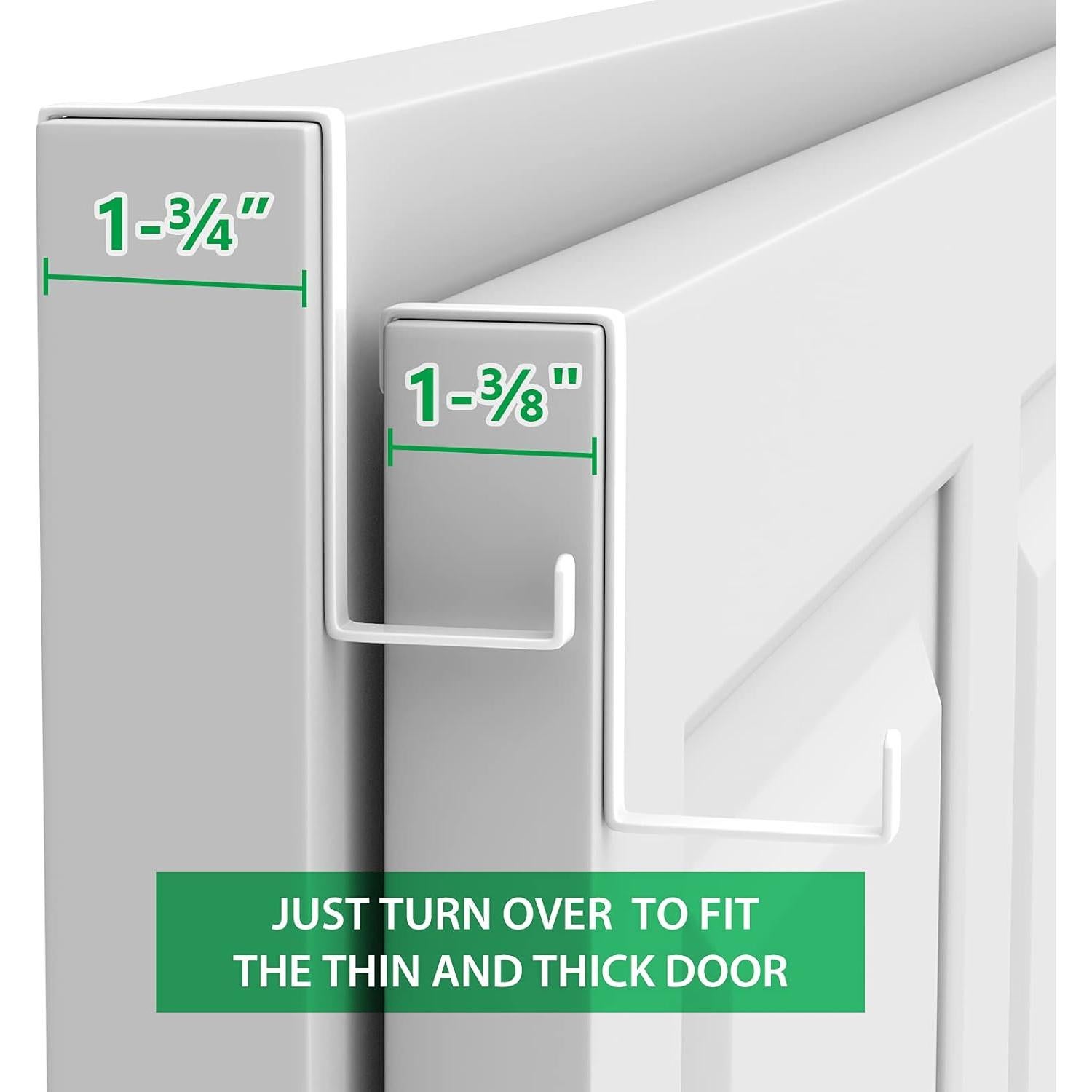 Ganchos sobre la puerta Booda Brand 10 PCS Blanco 6.8 kg