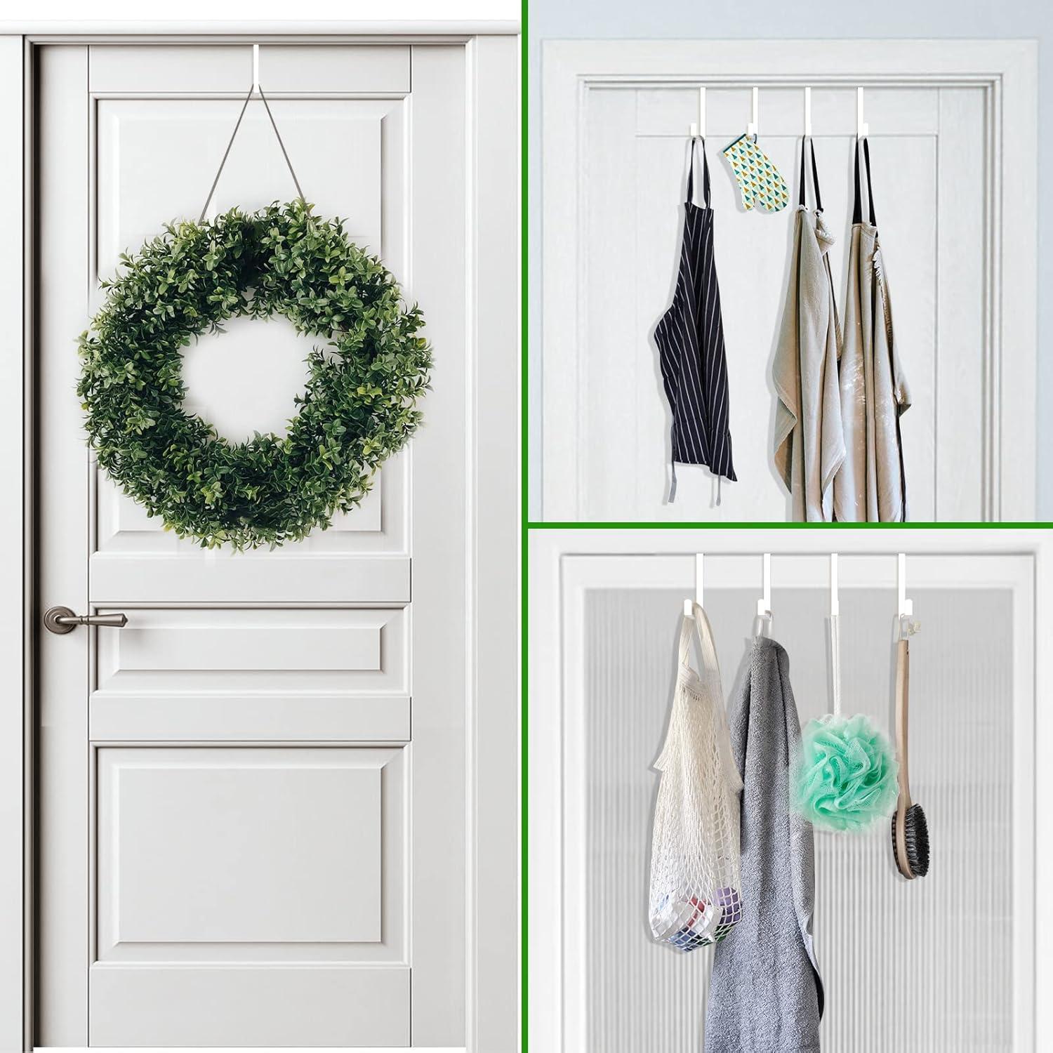 Ganchos sobre la puerta Booda Brand 10 PCS Blanco 6.8 kg