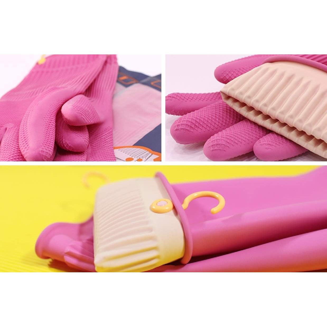 Guantes de goma reutilizables Myungjin antideslizantes 2 pares