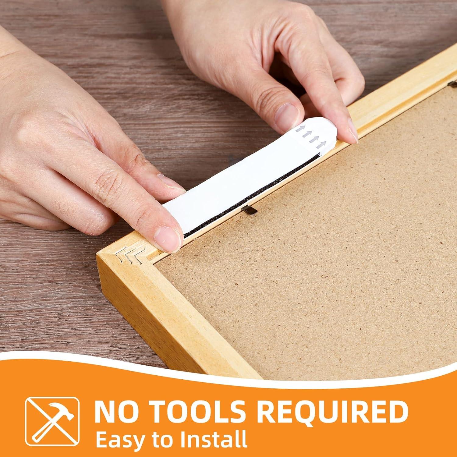 Tiras para colgar cuadros Summerbrite, 56 tiras adhesivas, negro