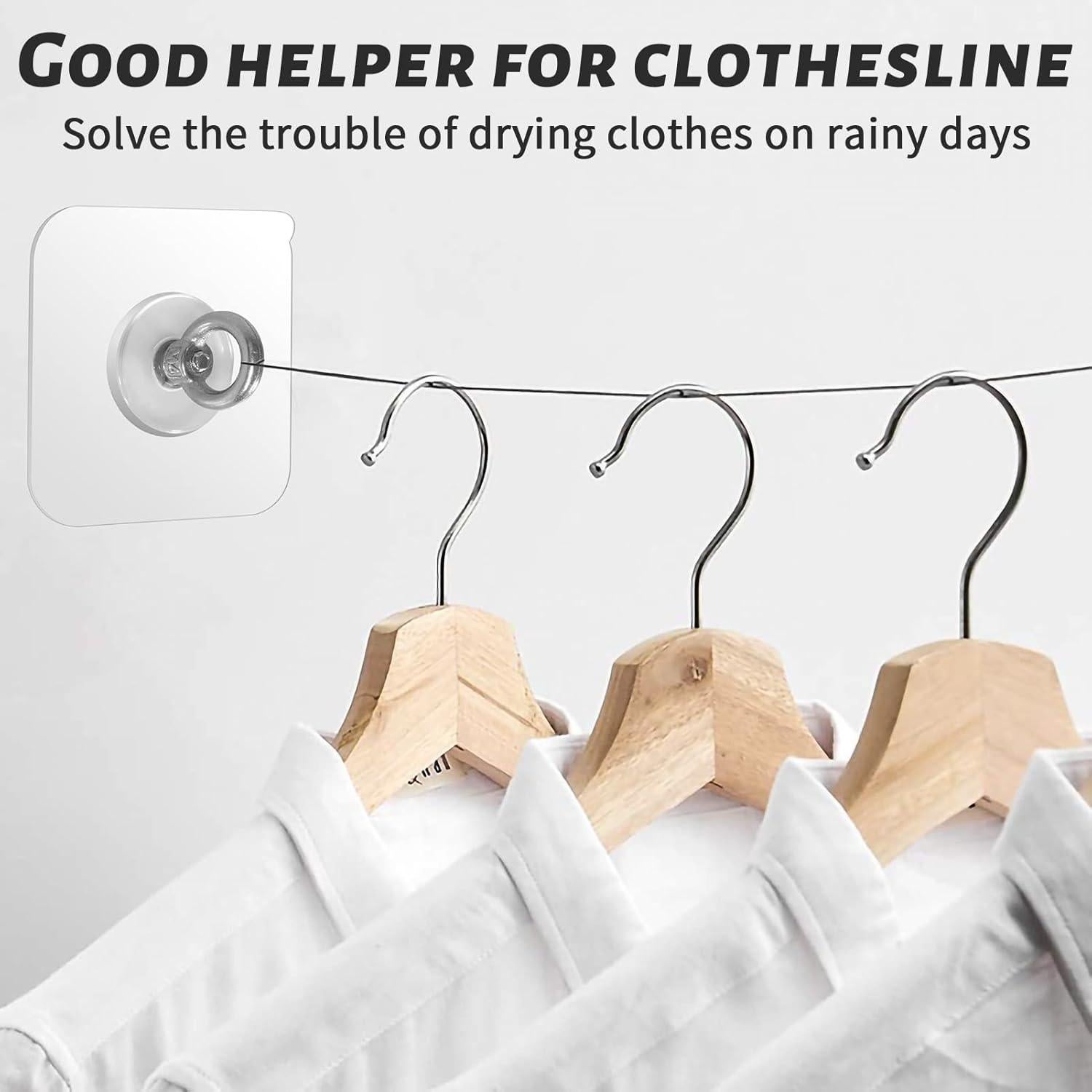 Ganchos Adhesivos para Techo Ginmino, Acero Inoxidable, 4 Pcs