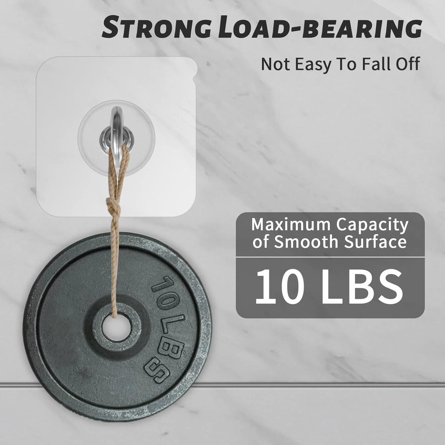 Ganchos Adhesivos para Techo Ginmino, Acero Inoxidable, 4 Pcs