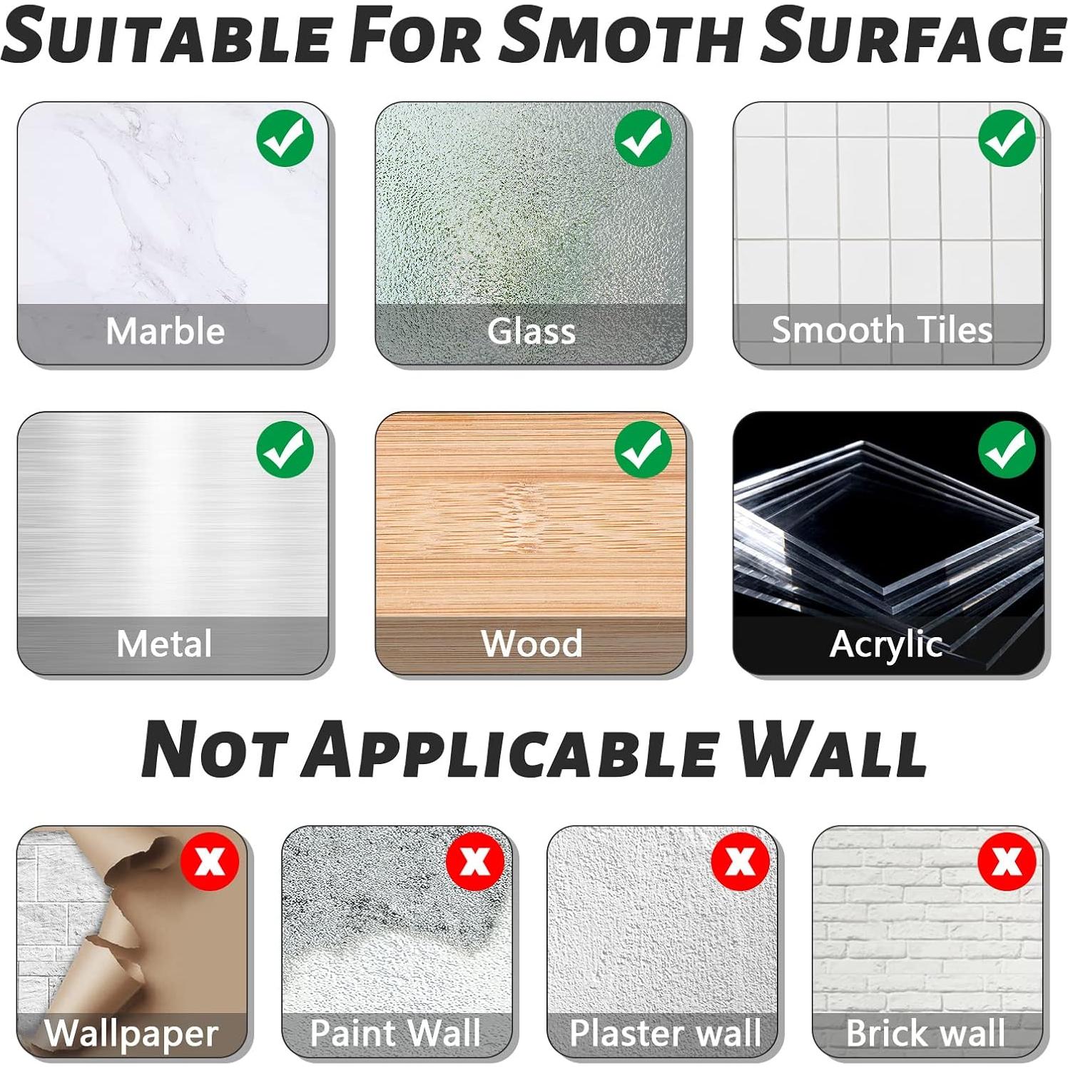 Ganchos Adhesivos para Techo Ginmino, Acero Inoxidable, 4 Pcs