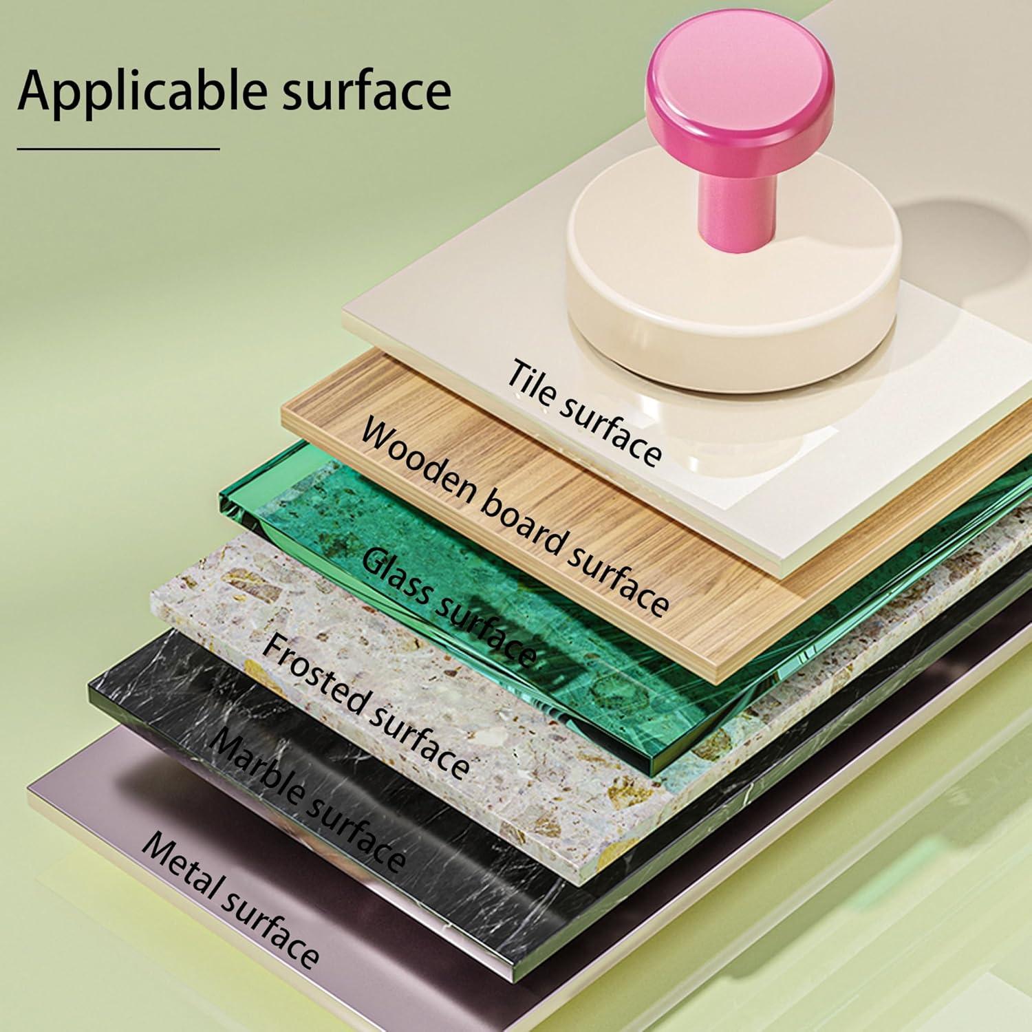 Ganchos de Ventosa Chengcan Rosa 4 Paquete 6.8 kg