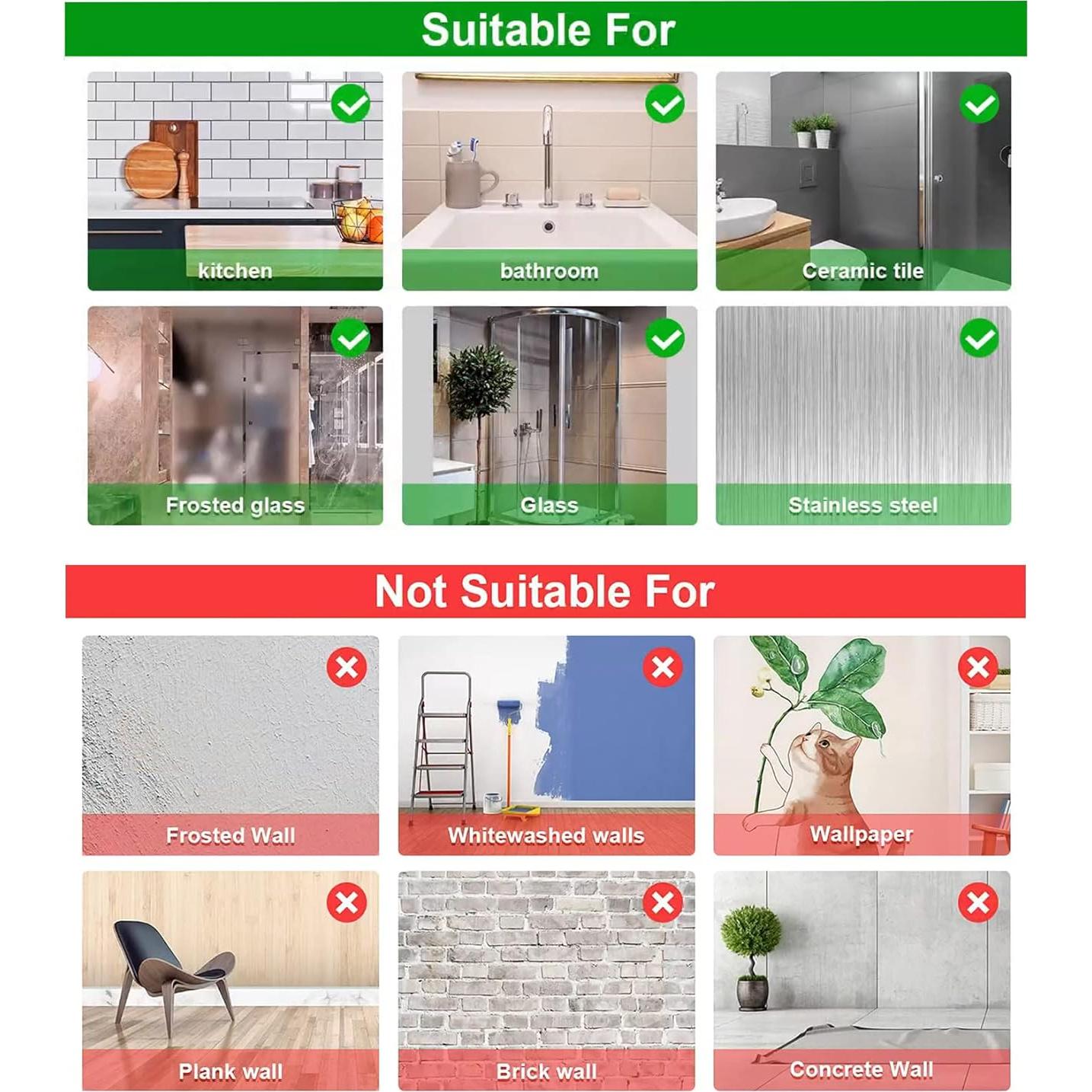 48 Tiras Adhesivas Removibles Karsbarwe para Colgar sin Daños