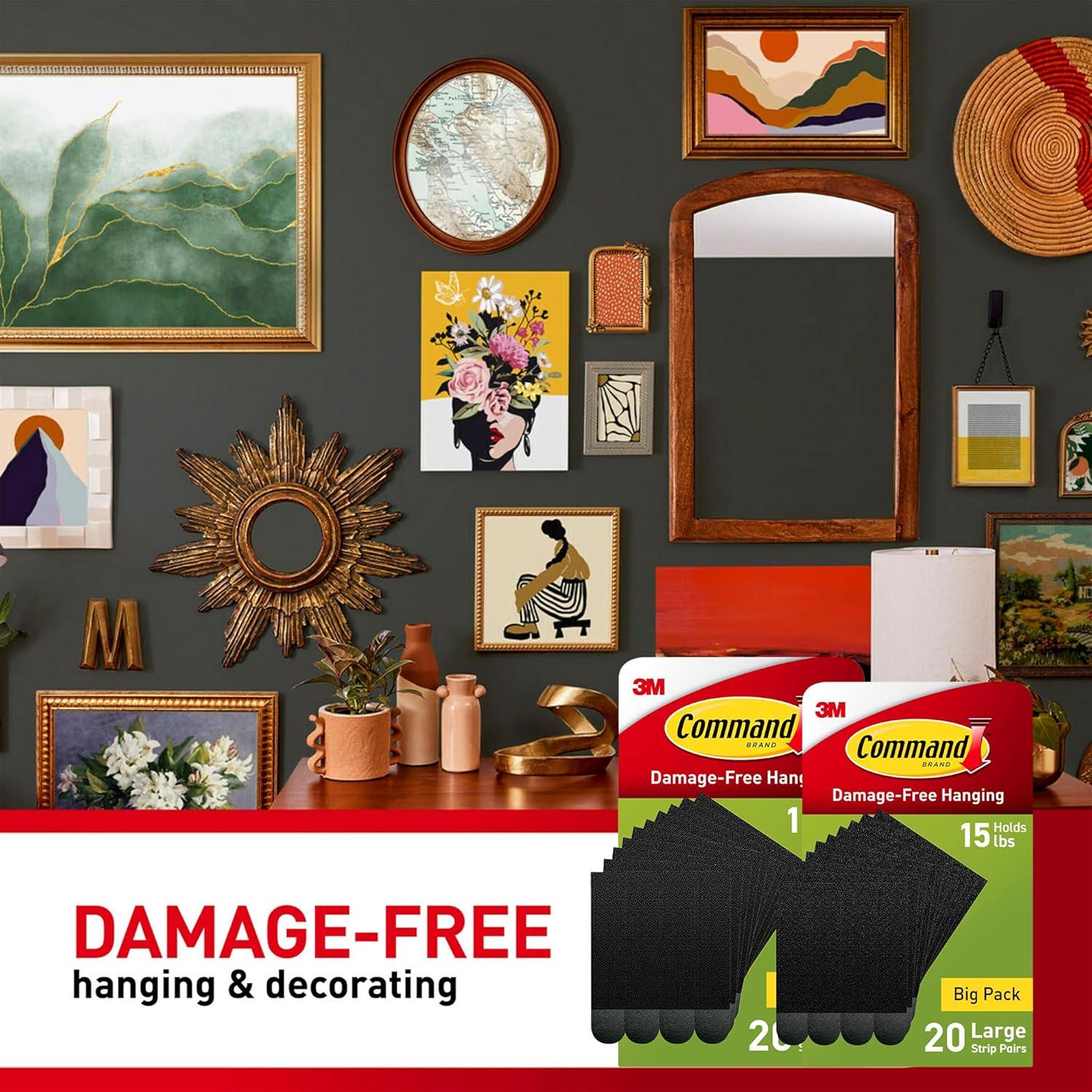 Tiras Adhesivas para Colgar Cuadros Command 40 Pares 7.26 kg