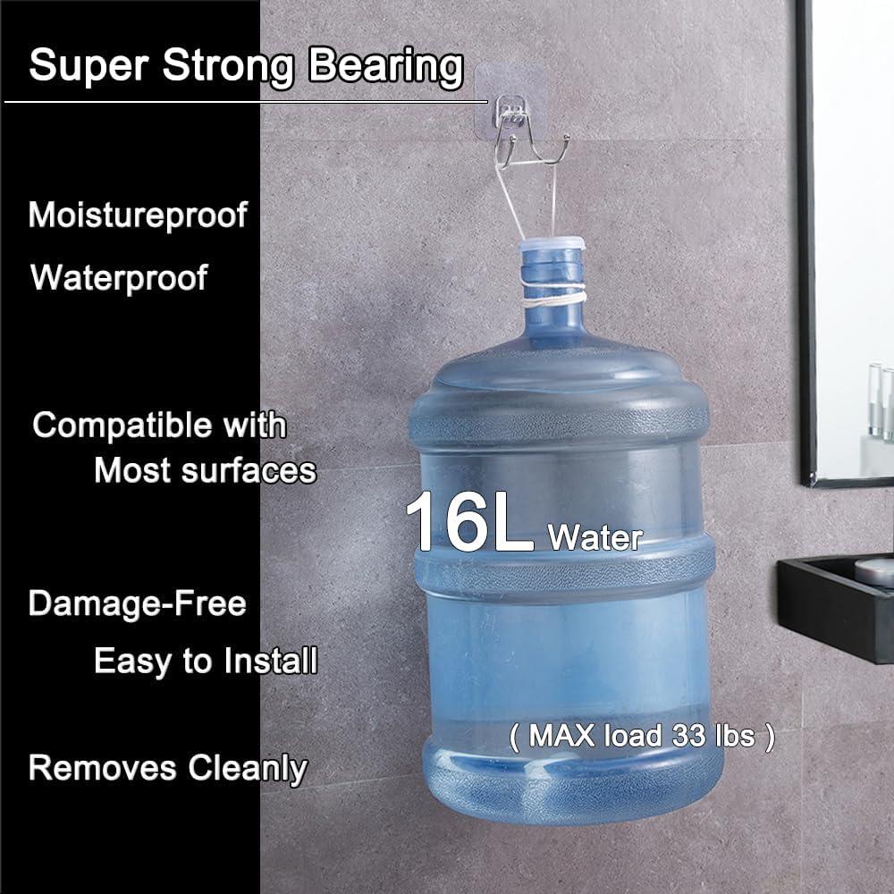 Paquete de 15 Ganchos Adhesivos CenterZ Doble Grande 15 kg