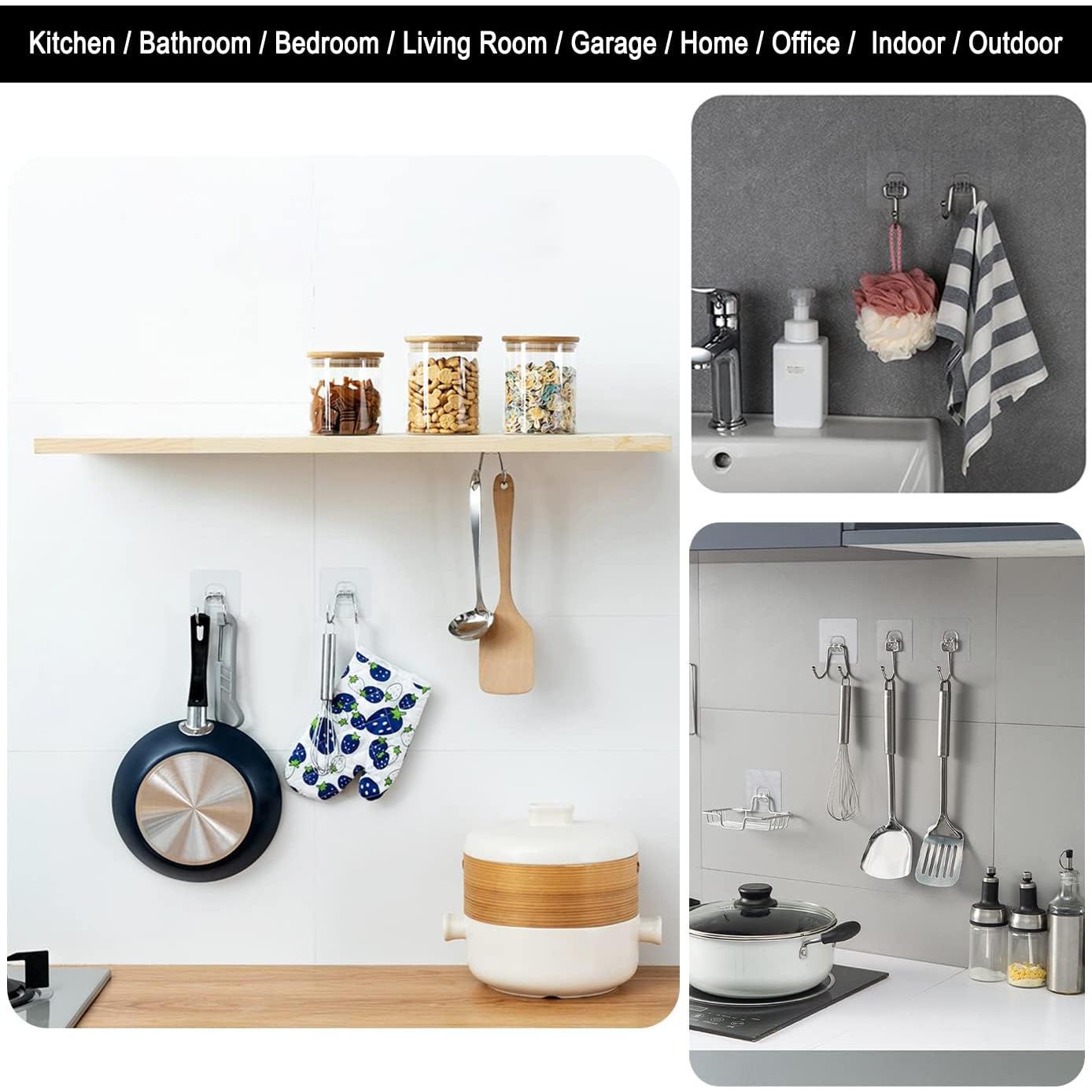 Paquete de 15 Ganchos Adhesivos CenterZ Doble Grande 15 kg