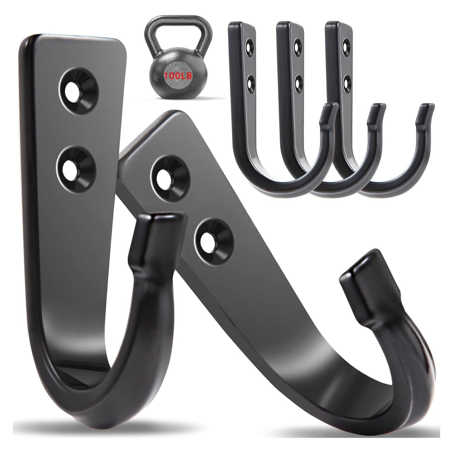 Ganchos de Pared WODEGIFT 5 Pcs Alta Resistencia Negro