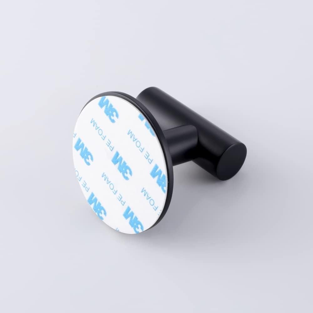 Ganchos Adhesivos de Acero Inoxidable ZWTNBFST 2 Pcs Negro Mate