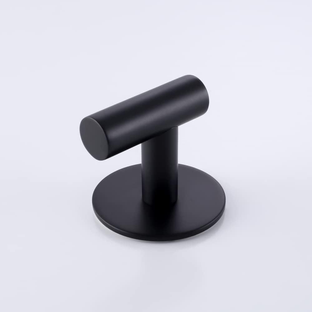 Ganchos Adhesivos de Acero Inoxidable ZWTNBFST 2 Pcs Negro Mate