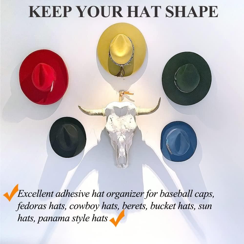 Ganchos Adhesivos para Sombreros FOTYRIG - 8 Unidades, Soporta 4.5 kg