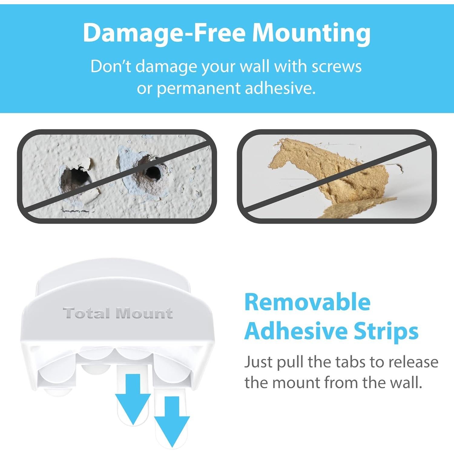 Soporte para Auriculares TotalMount Blanco Premium - Montaje en Pared