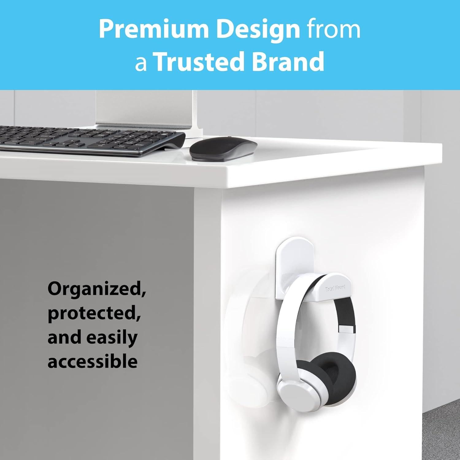 Soporte para Auriculares TotalMount Blanco Premium - Montaje en Pared