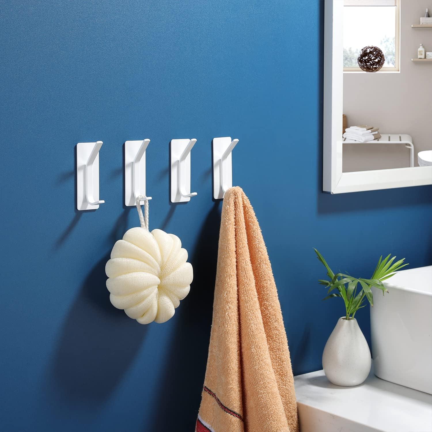 Ganchos Adhesivos para Toallas YIGII - Acero Inoxidable 4 Pzas